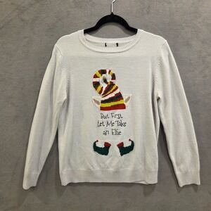 Holiday Ugly Christmas Sweater Let Me Take An‎ Elfie Sweater Women's No Size Elf